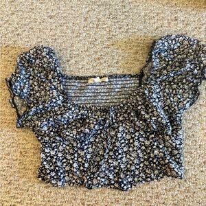 Pacsun LA hearts cropped floral top